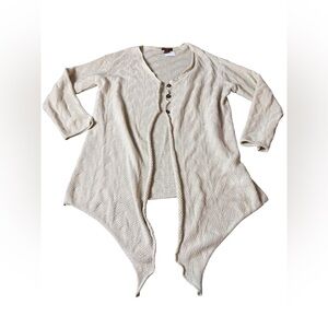 April Cornell crème cardigan, size large